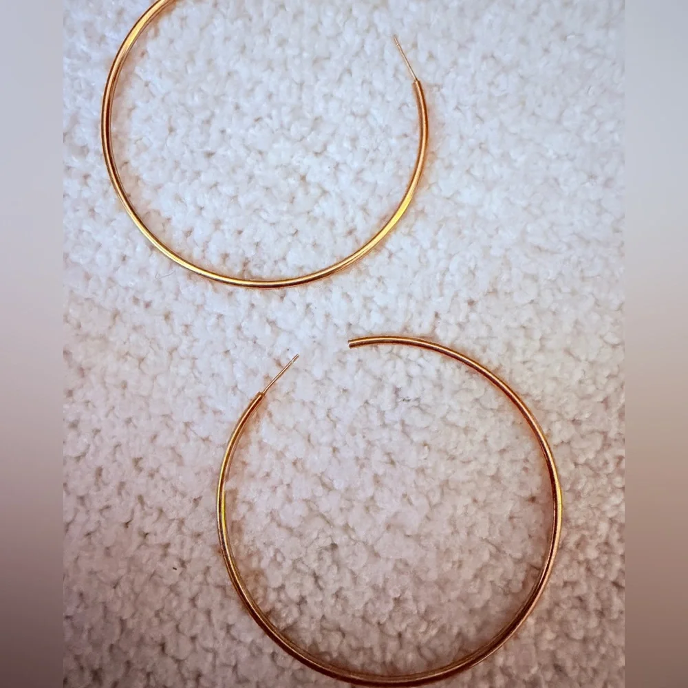 Jennifer Fisher 2.5 Thread Hoops in Plated Brass - Picture 6 of 14